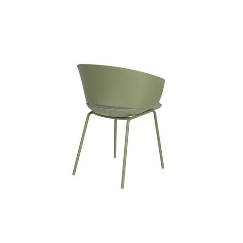 Housecraft Living Jessica Eetkamerstoelen Armleuning Groen - Set van 4