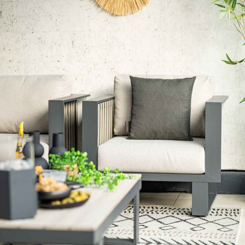 Garden Impressions loungeset Gabon taupe 3-delig - vtwonen shop