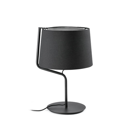 Faro Berni - 1 Light Tafellamp Zwart, E27
