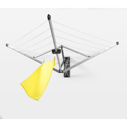 Brabantia WallFix, 24 meter, met beschermhoes - Metallic Grey