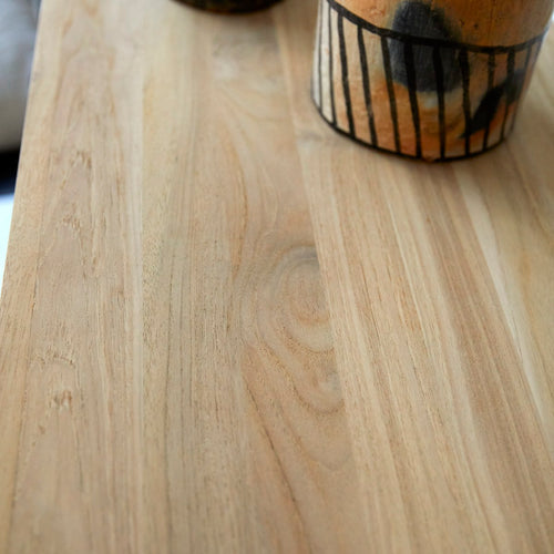 Tikamoon Lage vitrinekast van massief teakhout - Naturel - vtwonen shop