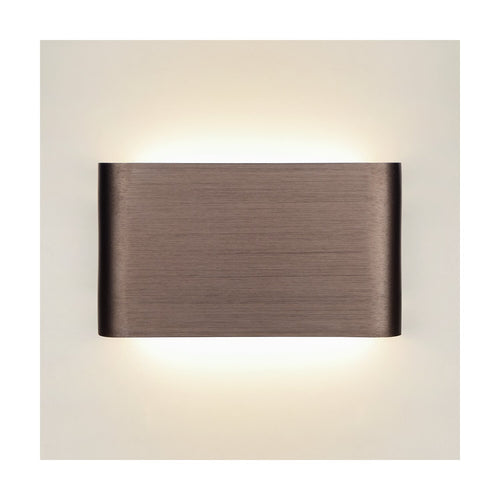 Atmooz wandlamp Aleki - geborsteld brons - 16 x 3,5 x H 9 cm - geïntegreerde led