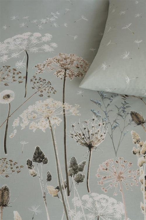 Ariadne at Home dekbedovertrek Flowers - 260x200/220 cm - groen
