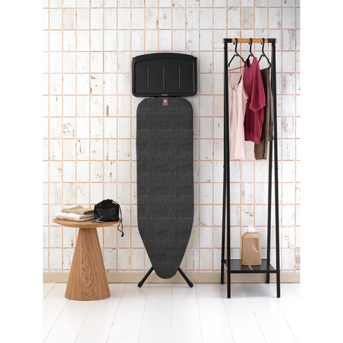 Brabantia Strijkplank B, 124x38 cm, solide stoomunithouder - Denim Black