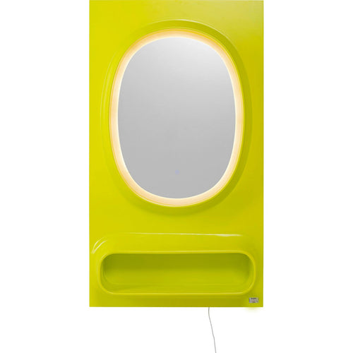 Kare Design Spiegel Aero LED 141x80cm groen