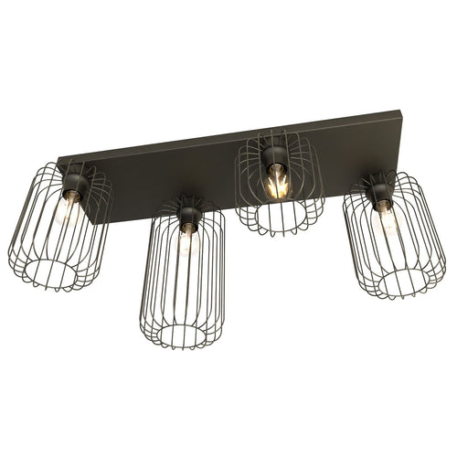 Emibig plafondlamp Barn - 4 lichts - 70  x 35   cm - zwart - vtwonen shop