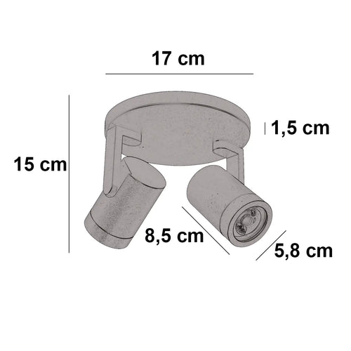 Highlight spot HALO - 2 lichts - 17  x 15   cm - wit - vtwonen shop