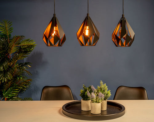 EGLO hanglamp Carlton 5 - e27 - 80,5 cm - zwart
