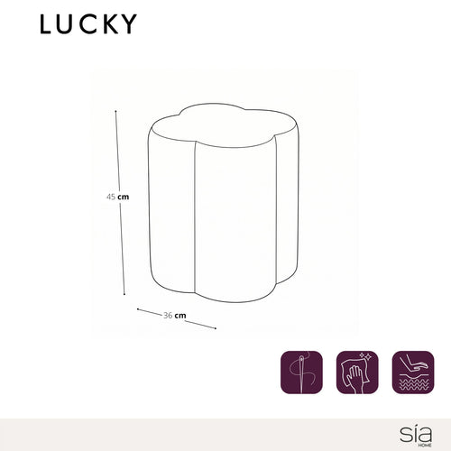 Sia Home - Zitzak LUCKY - stof met textuur en patroon beige 36cm