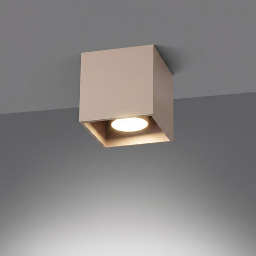 Sollux Lighting Plafondlamp QUAD 1 taupe - 10x10x10cm