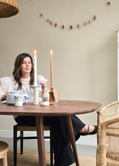 Rebellenclub Eetkamertafel Havdhem - ø100 cm - Walnoot - vtwonen shop