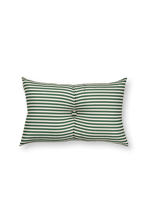 vtwonen - Sierkussens - Gestreept - Set van 2 - Donkergroen - 35x55cm