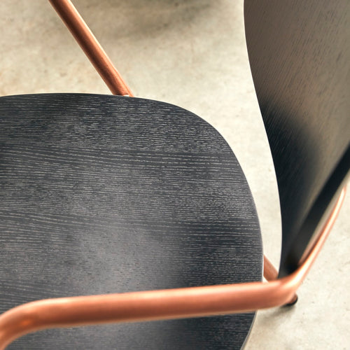 Tikamoon Stoel van eikenhout en metaal - Zwart - vtwonen shop