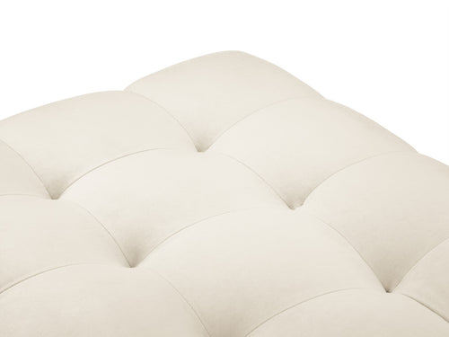 Cosmopolitan Design Poef Bali flueel, lichtbeige - 60x60x41cm
