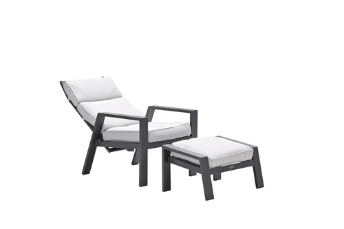 Max verstelbare fauteuil incl.voetenbank -  c. black - sand - vtwonen shop