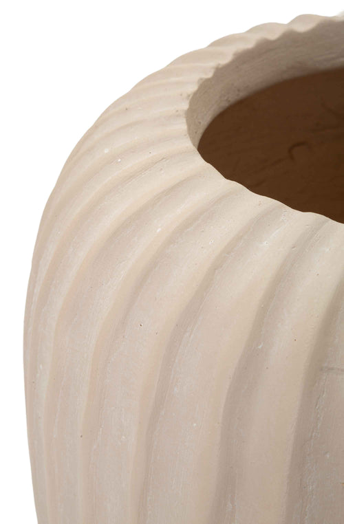 Mauro Ferretti vaas - Ø 26,5x26 cm - crème