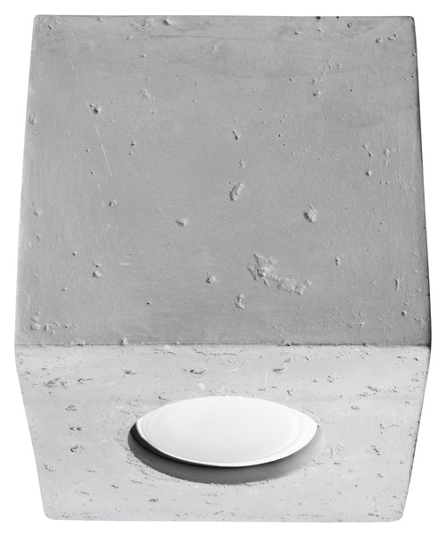 Sollux plafondlamp Quad - 1 lichts - 10  x 10   cm - grijs