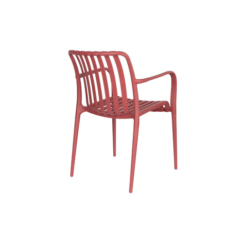 Housecraft Living Amae Tuinstoel Armleuning Kunststof Rood - Set van 4