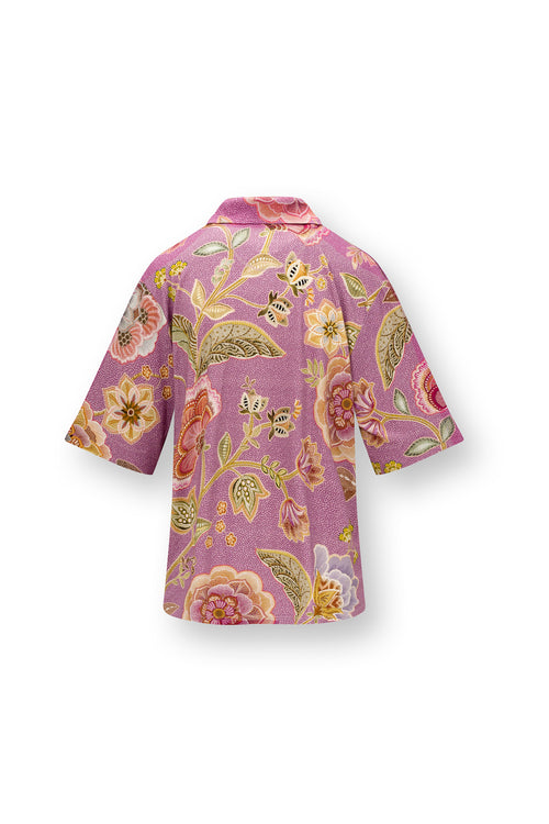 Pip Studio - Flora Pyjama Shirt - Dames - Matata - Lila - L - vtwonen shop