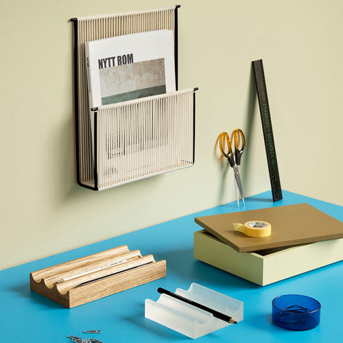 Hübsch wand tijdschriftenhouder String - katoen/ijzer - 28x5xh32cm - vtwonen shop