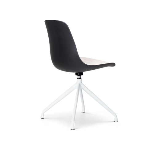 Nolon Nola-Liv Eetkamerstoel Zwart - Beige - Draaibaar - Wit - vtwonen shop