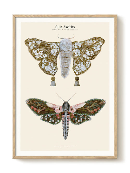 Matos - W. Morris inspired - Silk Moths No.1 - PSTR studio Kunst Poster - vtwonen shop