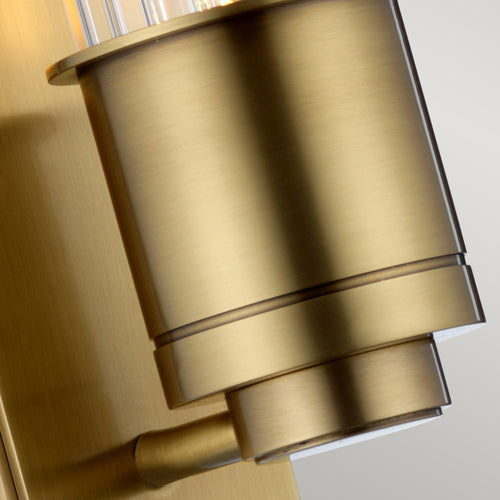 Wellington 1 Lichte Wandlamp Verouderd Messing IP44