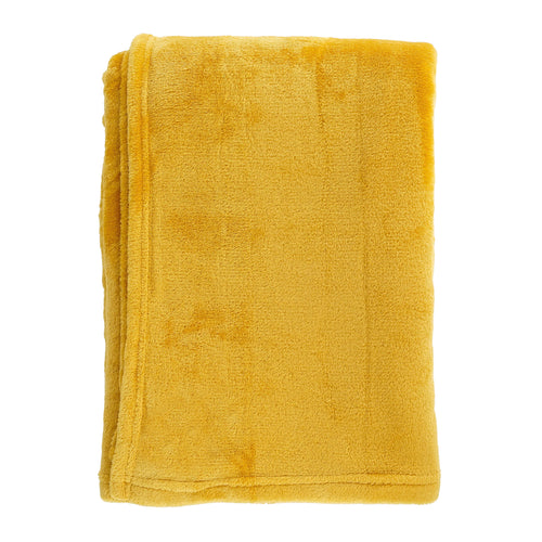 Mica Decorations Famke Fleece Plaid - L180 x B130 cm - Geel - vtwonen shop