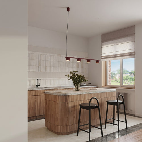 Sollux Lighting Kroonluchter AURA 4 bordeaux Gx53 - 122x10x208cm