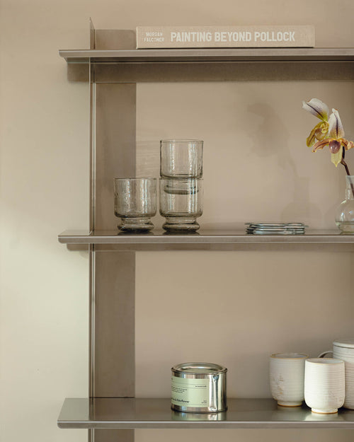 noo.ma Tivo wandrek met 5 legplanken, roestvrij staal, 141,6 x 70 x 22 cm