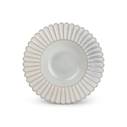S|P Collection - Diep bord 24/13xH4cm nuance white Lotus - Set van 4