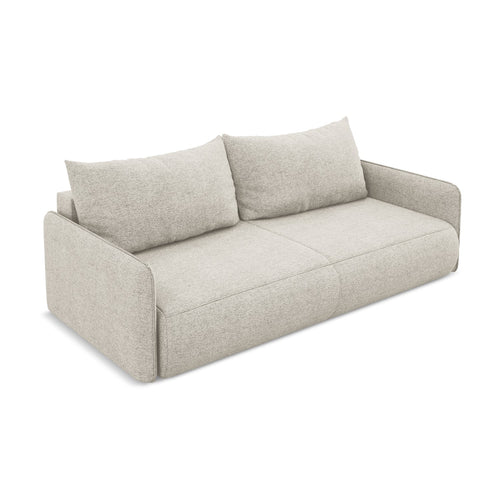 LaMiaSofa 3-zits slaapbank Palermo - chenille stof - zilver - 216x105x86