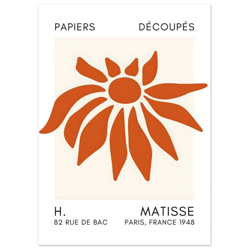Artfulprints  Matisse – Deep sea dance orange   poster 50x70 cm - vtwonen shop
