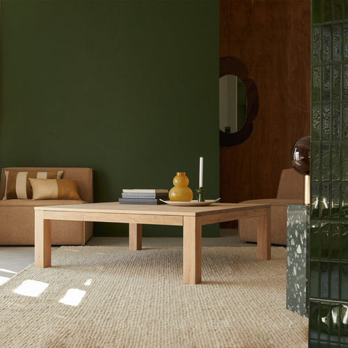 Tikamoon Salontafel van massief eiken met 1 lade - Naturel