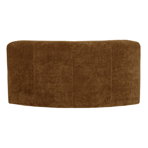 WOOOD hoekelement rond Mojo Base - Ribstof - Honinggeel - 74x110x110