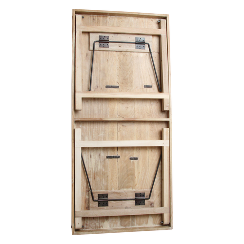 Raw Materials eettafel Limewash - inklapbaar - FSC gerecycled hout - 165x75x76 cm