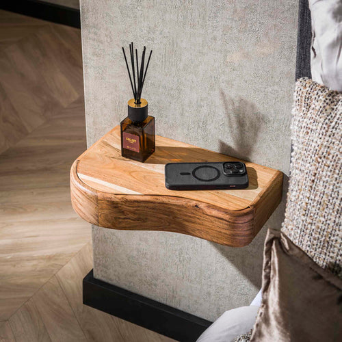 Giga Meubel Nachtkastje Organic - Naturel - Set van 2 - 40x25x8cm