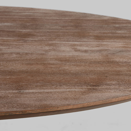 LABEL51 Eettafel Otto - Donkerbruin Mangohout - 130x130x75cm - vtwonen shop