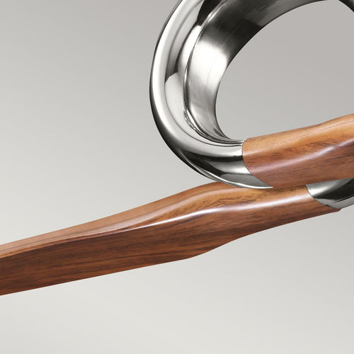 137 cm Deckenventilator, poliertes Nickel, Fernbedienung