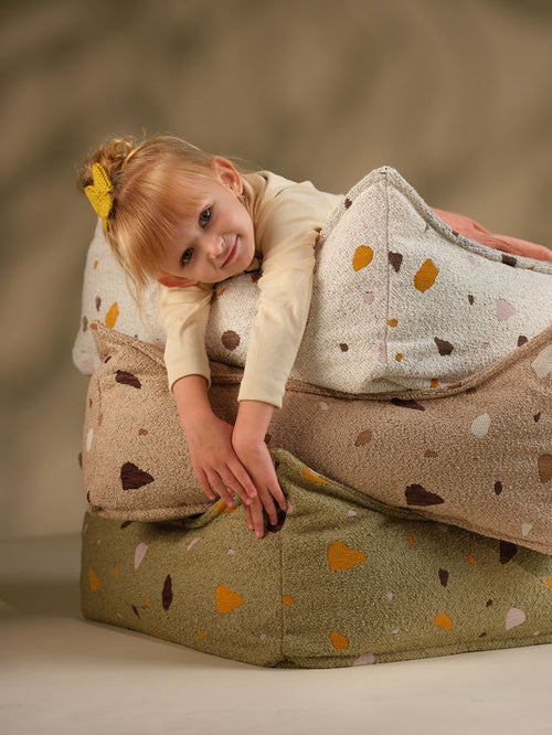 Wigiwama Terrazzo Vierkante Poef - Groen