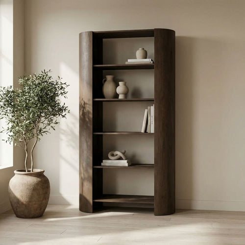 DÉJA Living Wandkast Xandrine - Donkerbruin Hout - 109x38x190cm - vtwonen shop