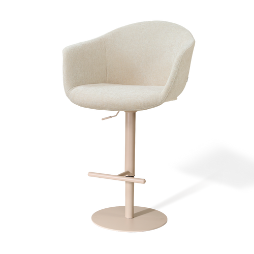Nolon Niva-Otis tulp barkruk cottonbeige - verstelbaar - beige poten