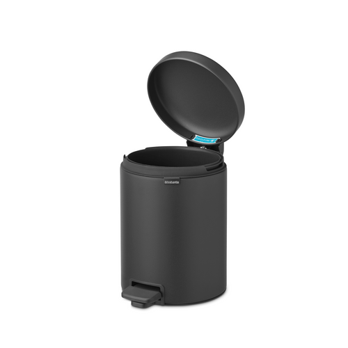 Brabantia NewIcon Pedaalemmer, 5 liter, kunststof binnenemmer - Mineral Infinite Grey