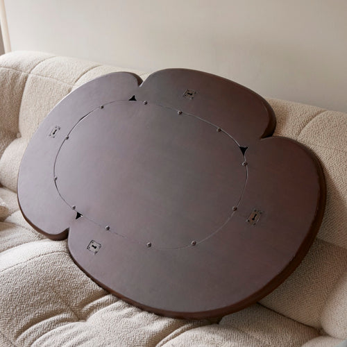 Tikamoon Ovale spiegel in donker mindihout 75 x 115 cm - Bruin - vtwonen shop