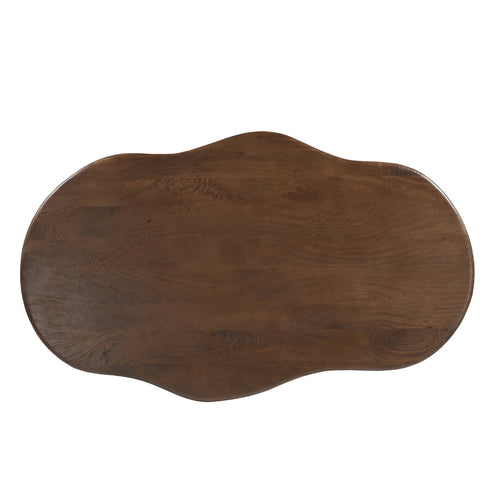 DÉJA Living Eettafel Tornio - Organisch Donkerbruin Hout - 180x110x76cm