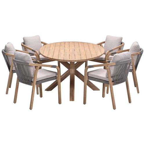 Garden Impressions tuinset Alora - Tamako - bruin - 220x115 cm - ovaal - 7-delig