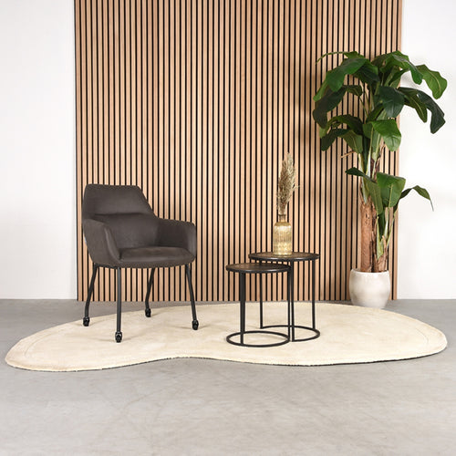 LABEL51 Eetkamerstoel Lenny - Antraciet - Zithoogte 45cm - Set van 2 - vtwonen shop