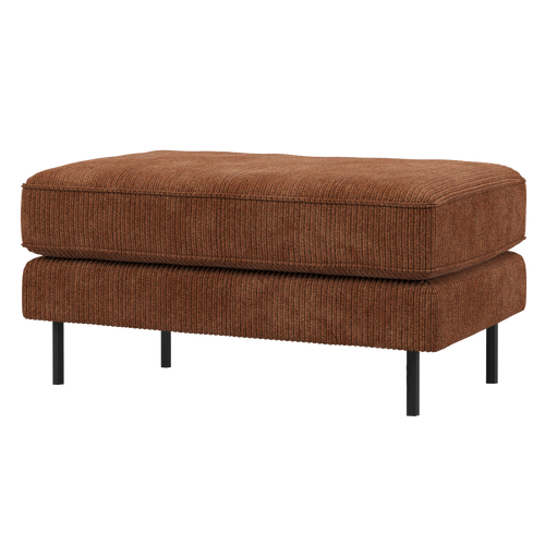 WOOOD hocker op poten Rodeo - Ribstof - Roestbruin - 45x84x54