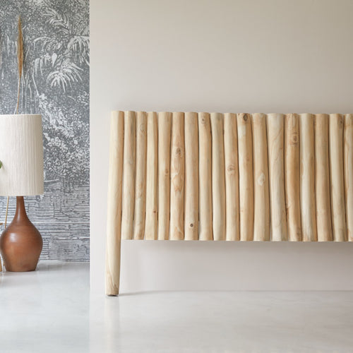 Tikamoon Hoofdbord van massief teakhout 180 cm - Naturel - vtwonen shop