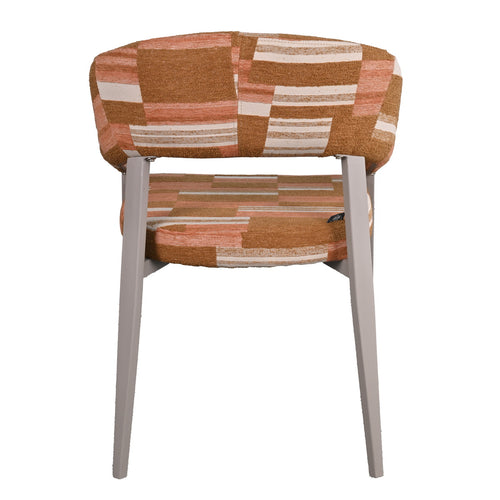 DÉJA Living Eetkamerstoel Malmö - Terracotta/Greige Stof - Set van 2 - vtwonen shop